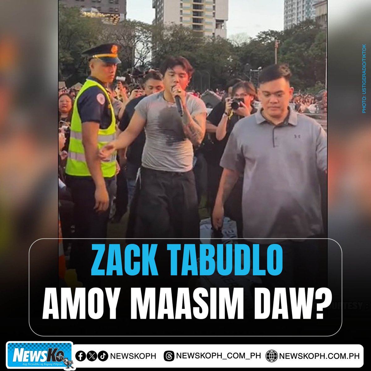 Muling naging usap-usapan sa social media ang pangalan ni Zack Tabudlo, hindi dahil sa bagong kanta, kundi dahil sa kumalat na chika tungkol sa umano’y “amoy” niya habang nagpe-perform sa UST Paskuhan 2025.
BASAHIN: newsko.com.ph/2025/12/22/zac…