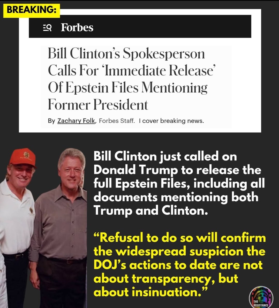 factt110's tweet photo. Former President Bill Clinton says Donald Get Trump should release all of the Epstein files without any redactions.
Maxwell, Prince Andrew, Bill Gates in Epstein Trump Files 😱
FINALLY DID IT The Jup
#TruthComing #EpsteinFilesDay https://t.co/GtOLmzWgIQ