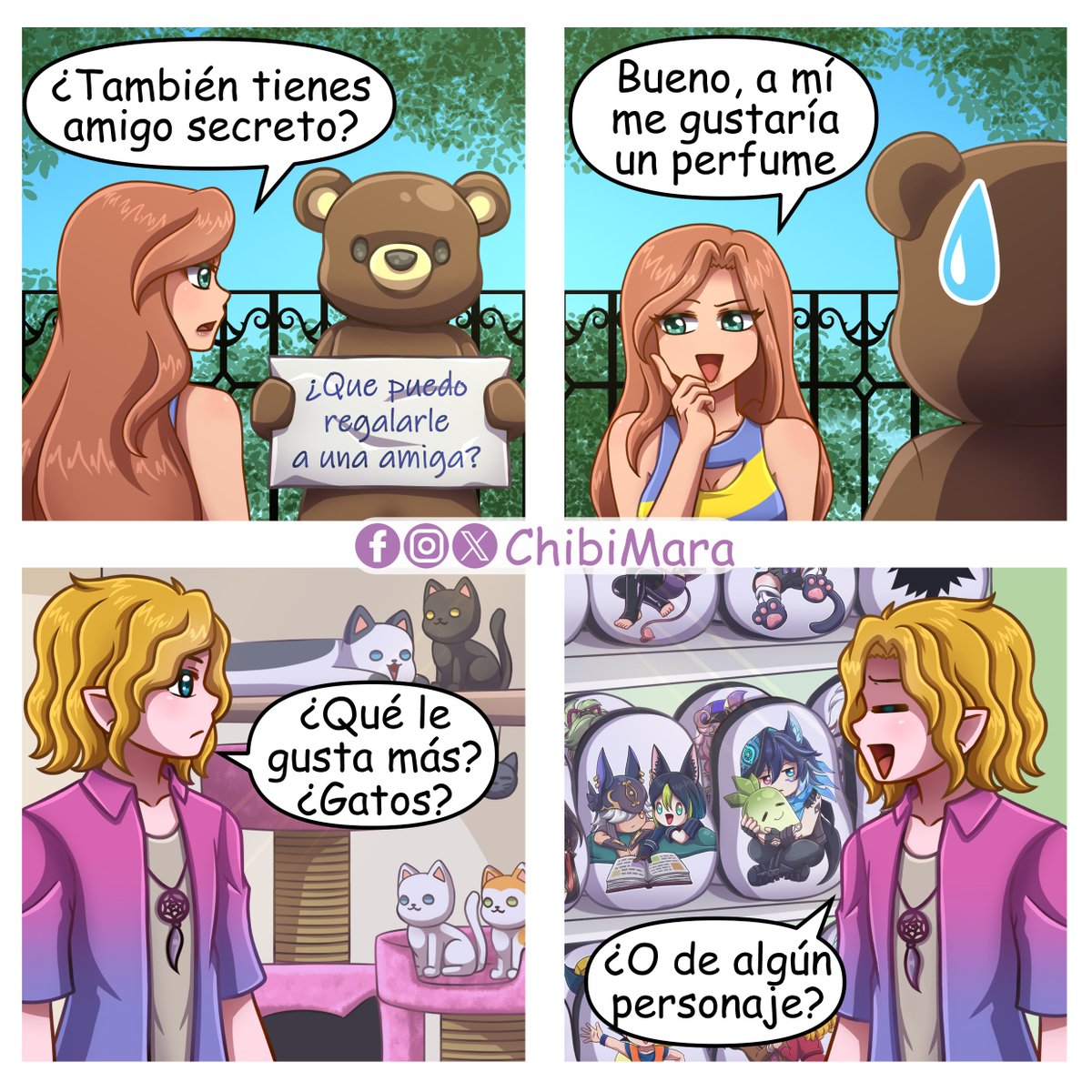 ChibiMaraWorld's tweet photo. Amigo secreto (Parte 5)
Y ya tienen sus sospechas? OwO
Pasarán cositas supongo jajajaja

#chibimara #mengana_chibimara #mengana #karma_chibimara #karma #valentin_chibimara #valentin #teampatata_chibimara #teampatata #amigosecreto🎁 #humor #meme #tiracomica_chibimara #tiracomica https://t.co/ctukJeAXH4