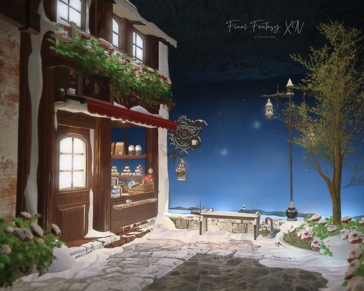 sieastray's tweet image. A Cup of Winter☕️ 

#NoraSieHousing 
#FF14ハウジング #FF14スタジオ
