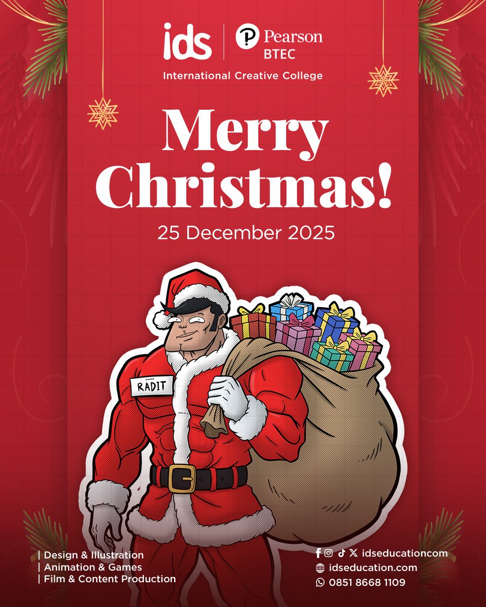 Selamat Natal 🎄✨

Semoga momen Natal tahun ini jadi waktu buat rehat sejenak, kumpul bareng orang-orang tersayang, dan ngisi ulang energi untuk langkah ke depan.
Tetap kreatif, tetap hangat, dan jangan lupa bawa semangat baru ke tahun yang akan datang.

Salam hangat,
IDS | BTEC