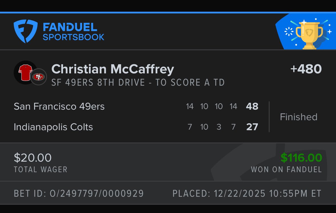 prophetboosts's tweet image. Good game I thought colts were boutta win for a second ngl. First Td parlay coulda been crazy 

#nfl #9ers #colts #bengals #cmc