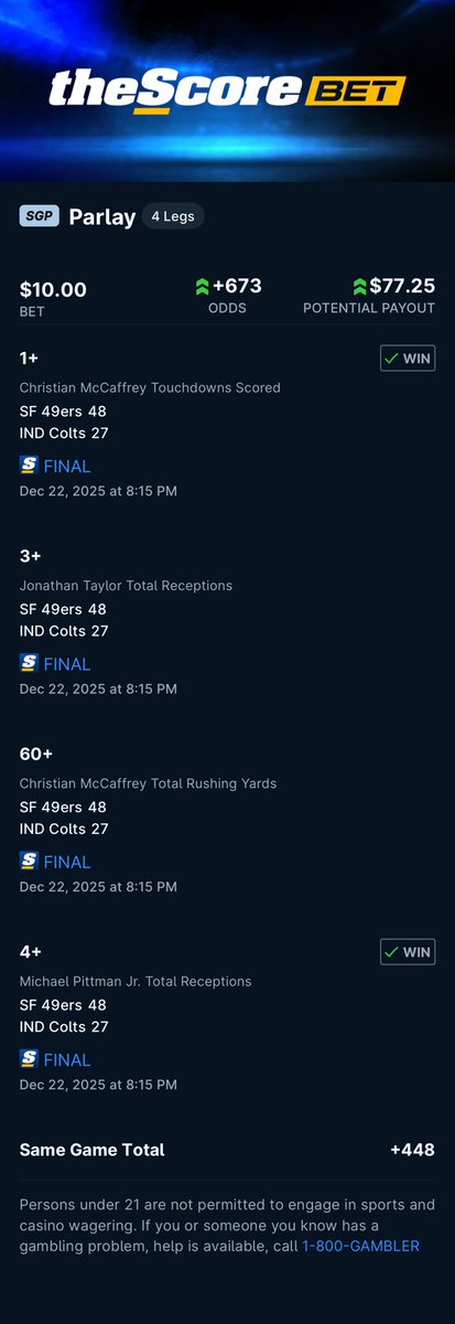 Profoster's tweet image. Bet with me on @thescorebet thescore.bet/shared_bet?id=…