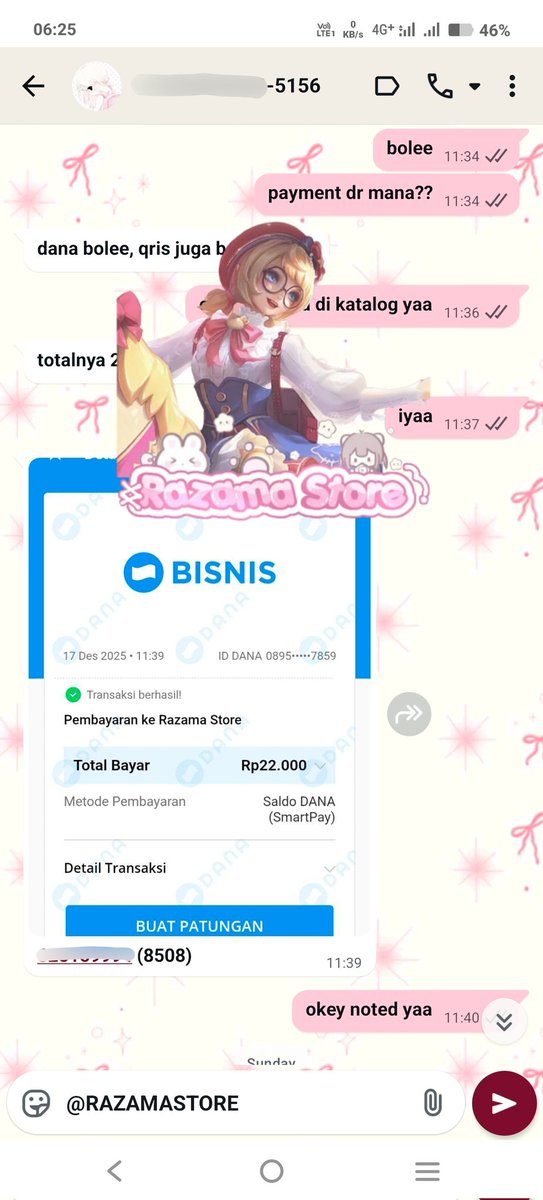 damseulz's tweet image. order ꠩ wdp slow
price ꠩ Rp 22.000
testimoni ke ꠩ 1.266

#testirazama