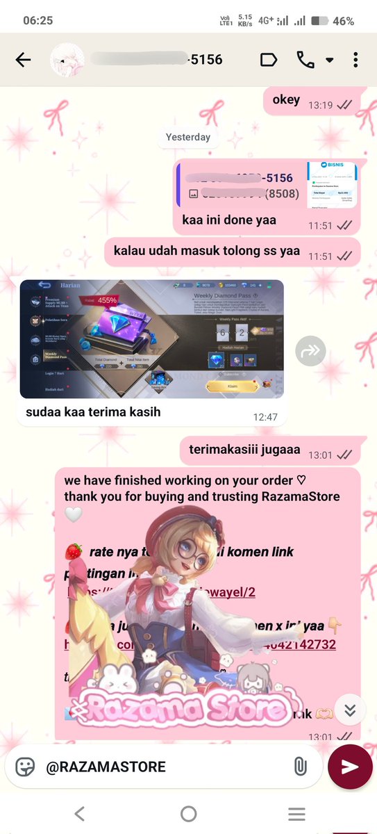 damseulz's tweet image. order ꠩ wdp slow
price ꠩ Rp 22.000
testimoni ke ꠩ 1.266

#testirazama