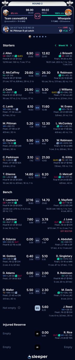 ceoneal's tweet photo. ⁦@TheFFBallers⁩ ⁦@FFHitman⁩ ⁦@JasonMoore⁩ ⁦@AndyHolloway⁩ loss of the week. Brutal… https://t.co/K3f85ny8Mq