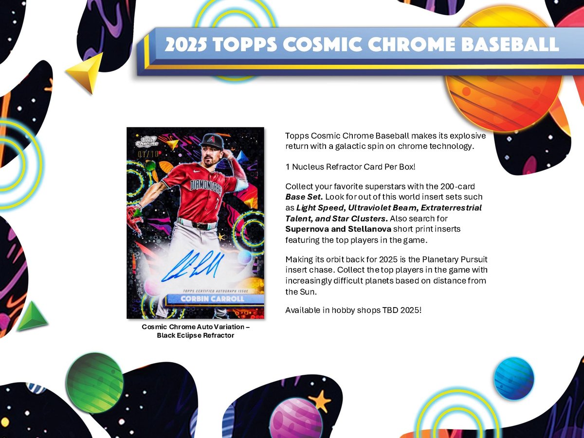 製品情報】 2025年12月以降 発売予定 ⚾MLB 2025 TOPPS COSMIC CHROME