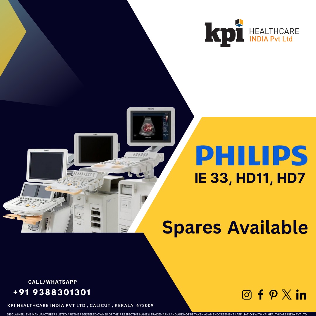 kpihealthcarein's tweet image. Philips IE33,HD11 and HD7 Spare parts are available for sale at KPI Healthcare India

For more details WhatsApp or call +91 9388301301
WhatsApp link: api.whatsapp.com/send?phone=919…
kpihealthcare.in

#Philips #IE33 #HD11 #HD7 #SpareParts #KPIHealthcare #UltrasoundParts