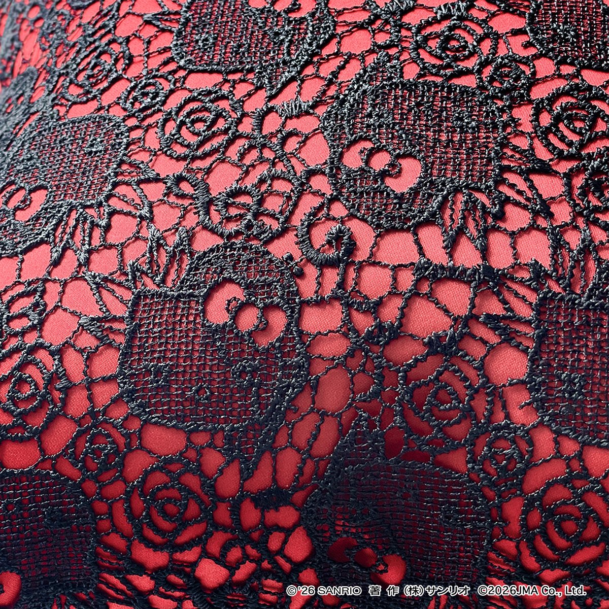 ⭐レースファスナーポーチ・レッド ⭐ ファスナーポーチはフラット