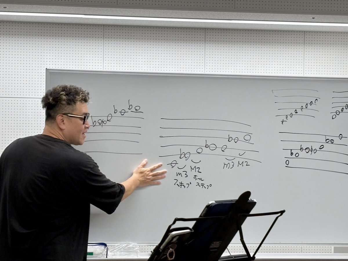 SwinginDevilsJr's tweet photo. 年内最後の本番を終え基礎練強化期間に突入!
ブルーススケールはアドリブの基本☝️
向井さんにレクチャーをしてもらいながら3音ずつ思い込めて吹く練習をしました。
音数が少ない分、逆に難しい!
こうやって音楽の本質を教えてもらえて有り難い限りです。来週は年内ラスト🎵
#Brasshonkers
#sdjr https://t.co/eAc8Cmvhtl