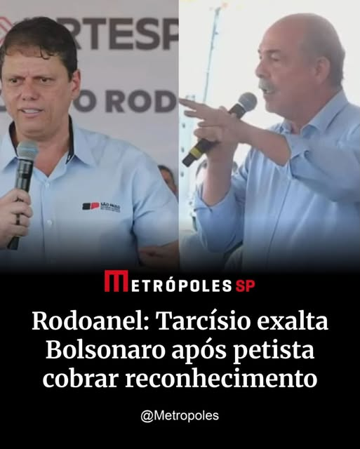 zfabrogmailcom's tweet photo. Dessa vez não levaram os louros.Obrigada Governador Tarcísio.
👉Tarcísio , respondeu às críticas do presidente do Banco Nacional de Desenvolvimento  Aloizio Mercadante (PT), durante inauguração do primeiro trecho do Rodoanel Norte, em São Paulo. 
 Mercadante criticou a ausência do BNDES na placa da obra, cobrou "relação republicana" e elogiou conquistas do governo Lula (queda de desemprego, inflação baixa, salário mínimo recorde etc.), sendo vaiado pela plateia. 
👉Tarcísio rebateu: “Rodovia concedida, pensada, trabalhada, projetada, licitada, leiloada, com contratos assinados na gestão do presidente Bolsonaro. Eu participei. Eu vi isso acontecer no Ministério da Infraestrutura e nós deixamos esse presente para o Brasil”. foi ovacionado com gritos de "mito".