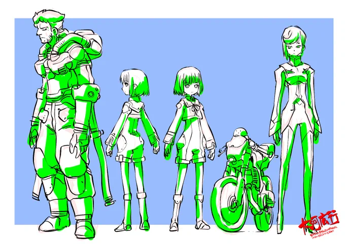 頭空っぽラクガキ1115 「オリジナル」で「なんか適当に浮かんだのを描いてみた」 テンション落ちてるけど手を動かしてみる 恥ずかしいけど来年はオリジナルを増やしてみようかな?とちょっと思ってます。