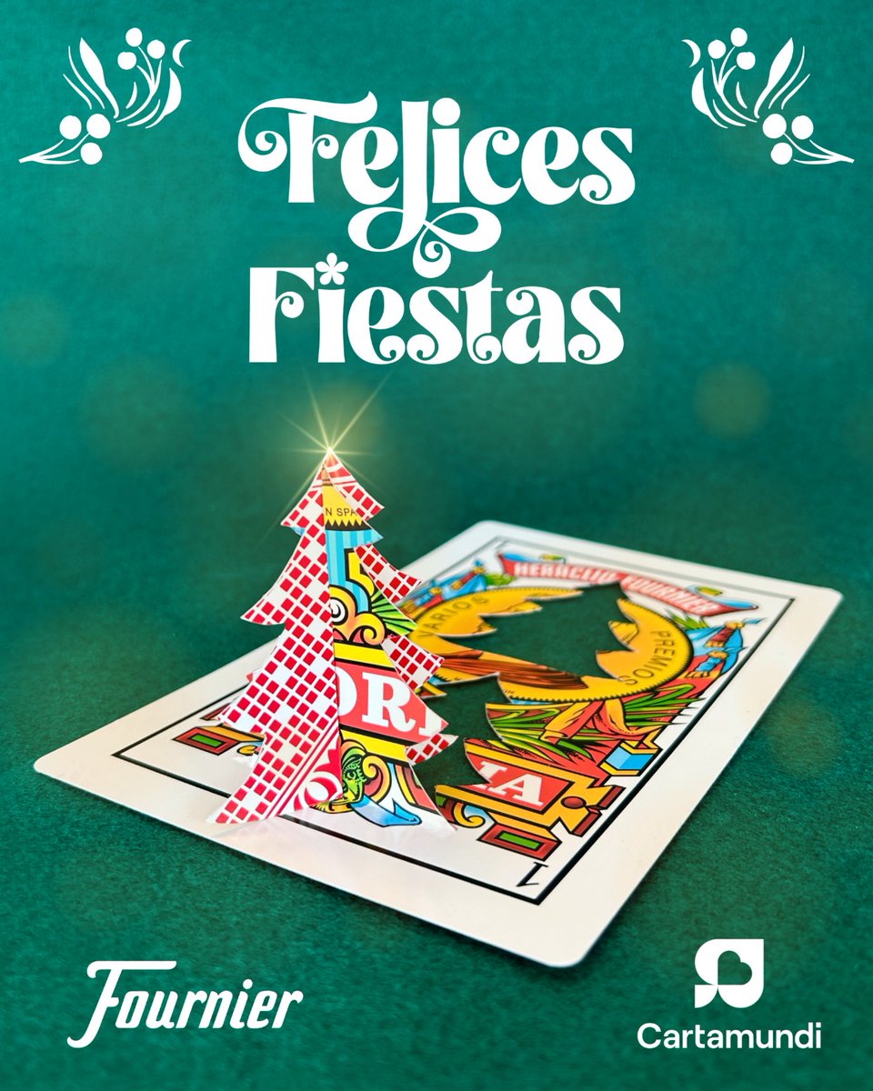 🎄¡Felices Fiestas y próspero año 2026!🎄
¡Desde Fournier esperamos que todos vuestros deseos se cumplan, y que durante este nuevo año nunca os falte un "As bajo la manga" 😉 

#nhfournier #fournier #navidad #felizañonuevo #2026 #cartamundi #diciembre #adios2025