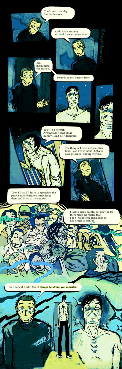 XxyourdemonsxX's tweet image. #noimnotahuman homeowner’s last words to paleman before he survives the cataclysm, i’d like to think he did this out of spite cuz he hates himmm ^_^_^_^~~and also he realizes loneliness sucks and wants to make a better life for himself &amp;lt;3 yay&amp;lt;3