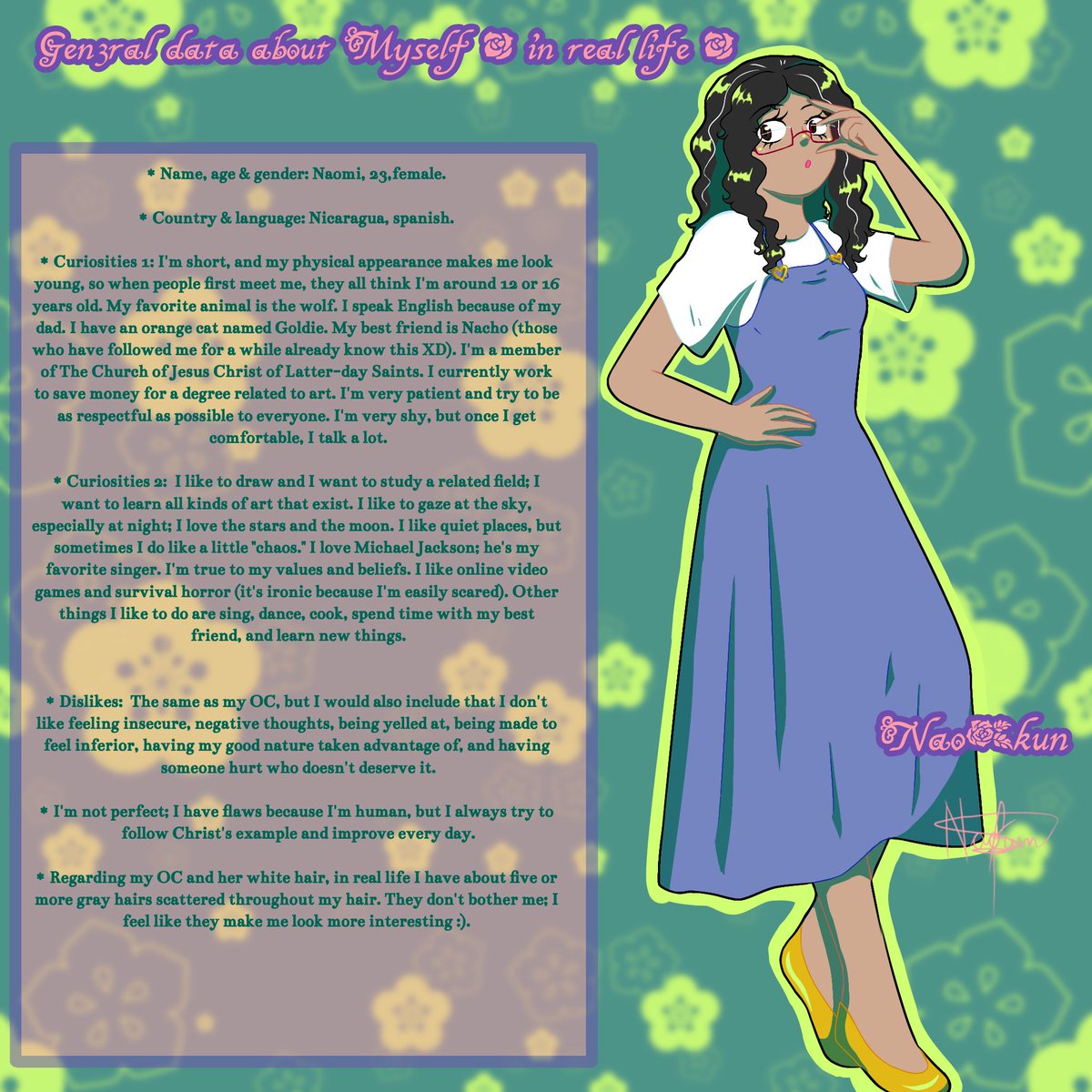 Oc vs Artist 🎨✨️🩷. 
I did this to apologies for haven't uploaded drawings lately, work its been crazy, and that means I might do drawings slower than before. 

This drawings is for you to know my oc and myself a bit better :3❤️.