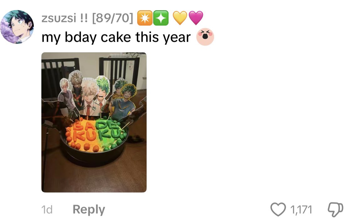 which one of y’all got the bade kuku cake i’m crying 😭😭😭