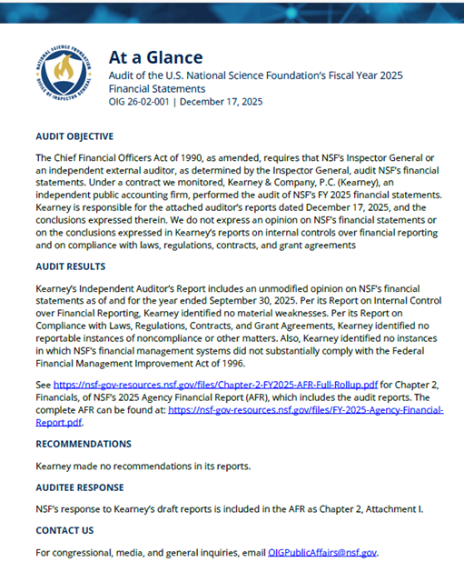 NSF Office of Inspector General tweet media