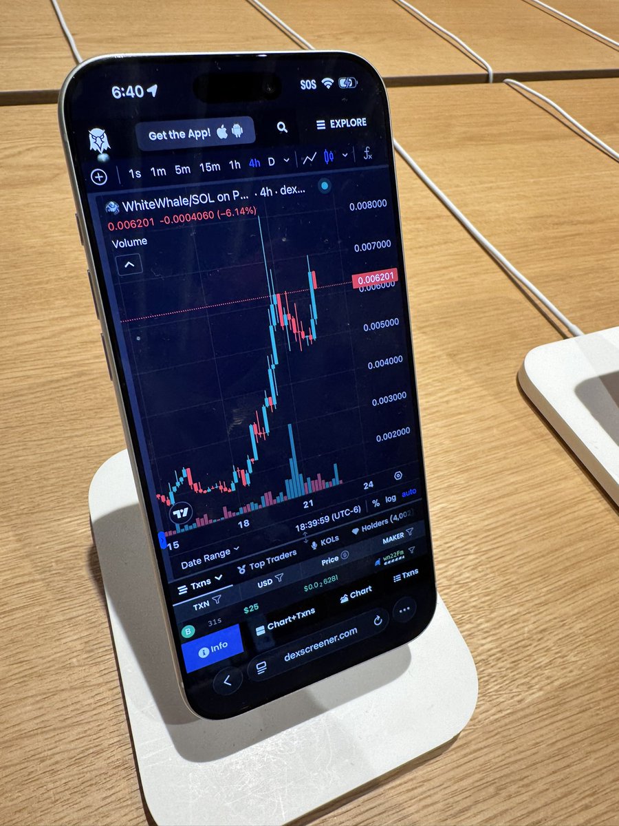 HanPGL's tweet image. Shilling $WhiteWhale in the Apple Store