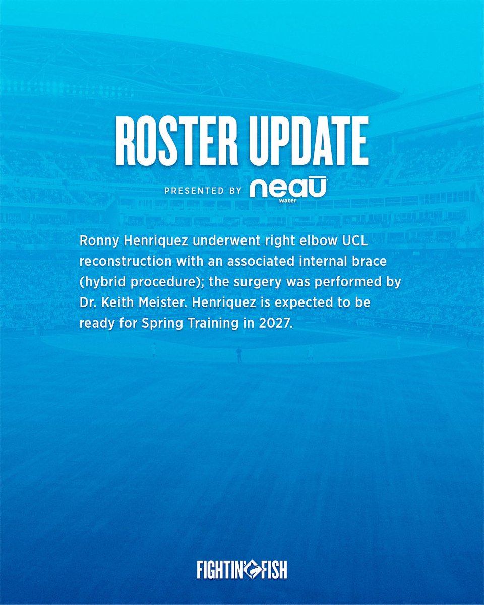 The Miami Marlins today announced the following roster update.