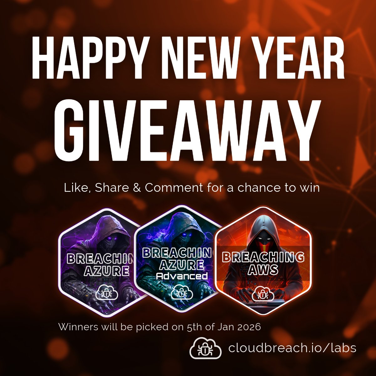 🎉 CLOUDBREACH GIVEAWAY 🎉
We’re starting the new year by giving back to the community. 

🏆 3 winners will each win a CloudBreach Offensive Security course of their choice.

To enter:
1️⃣ Like
2️⃣ Retweet
3️⃣ Comment

📅 Winners picked 5 Jan 2025

Train like an attacker. Stop
