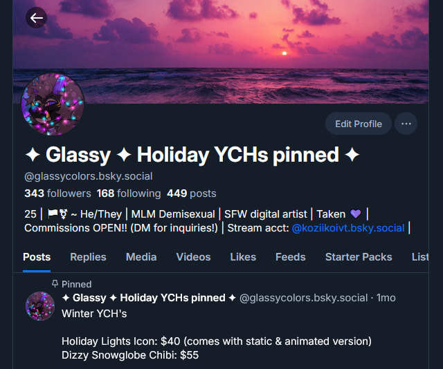 ✦ Not super active ~ On Bsky instead ✦ tweet media