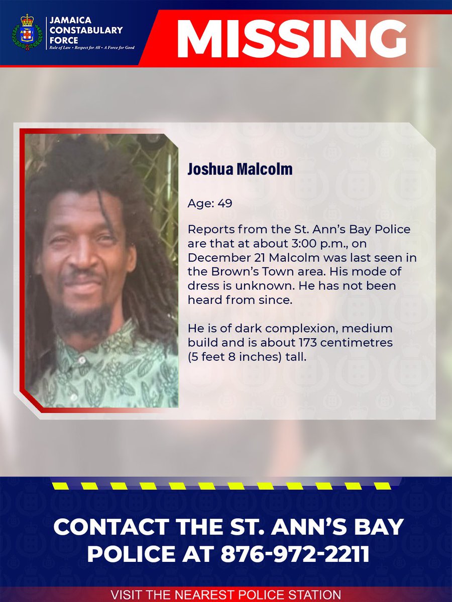 JamaicaConstab's tweet photo. Help us locate missing Joshua Malcolm. If you know his whereabouts, please call the Spanish Town Police or the nearest police station! 

#Missing https://t.co/ZyZ6PAJf0j