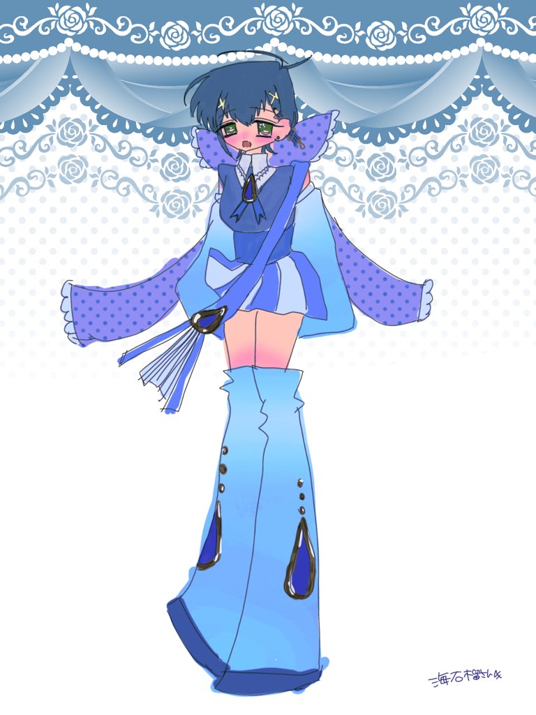 ④＊大人ブルー♡ムーン＊シーグラスアート ④＊大人ブルー♡ムーン＊シーグラスアート