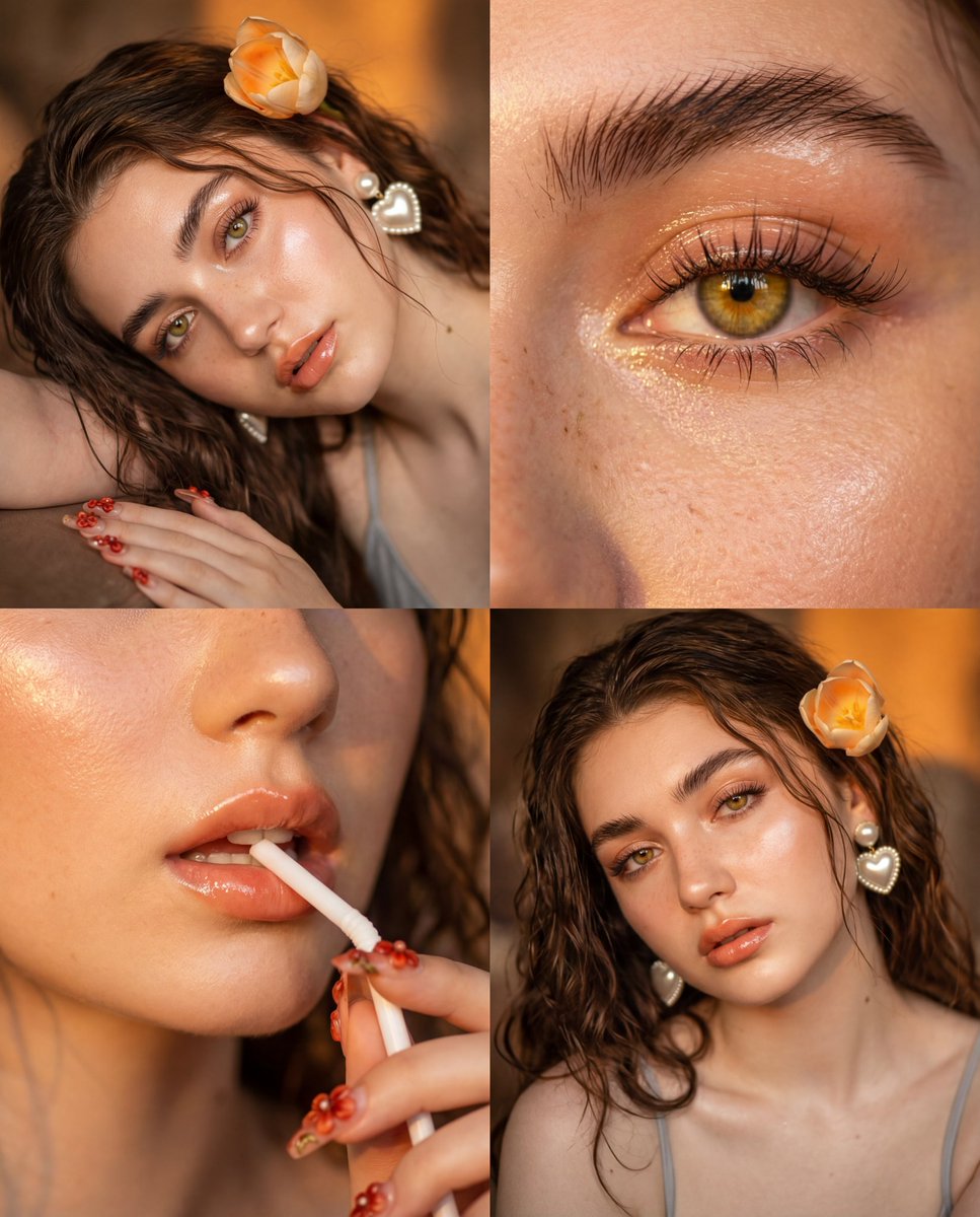 Vintage Glamour: A Hyper-Realistic Portrait Grid