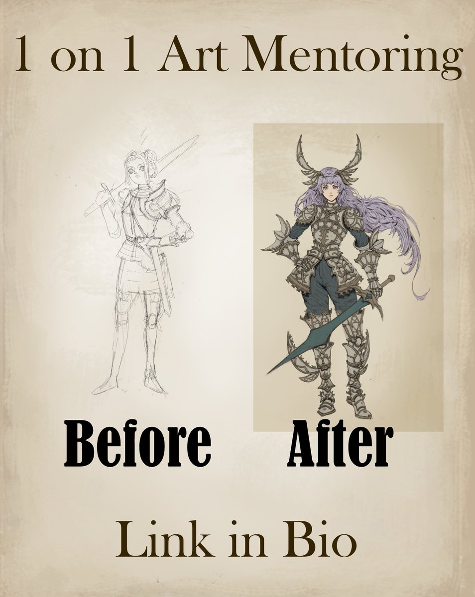 Hey everybody!

I currently have a couple of spots open for the 1 on 1 mentoring I do for artists.

It's cheaper and more effective than art school

It costs $115 per session, and you can sign up here: home.huckleberry.art/offers/ADNkiMX…

Here's an example of one of my students: