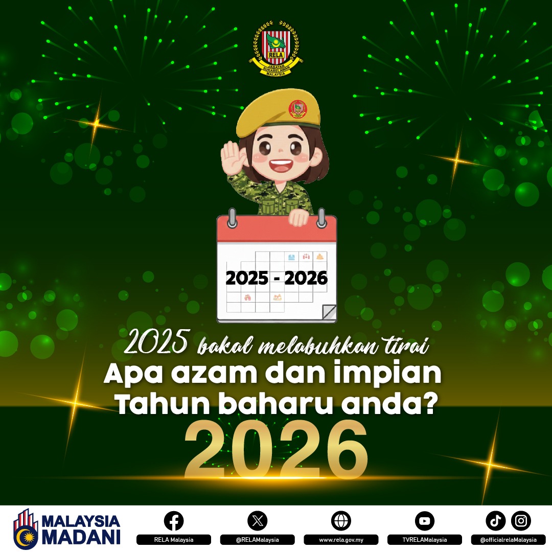 Tahun 2025 menumpukan kepada Pemantapan 𝟓 𝑭𝑶𝑲𝑼𝑺 𝑼𝑻𝑨𝑴𝑨 𝑹𝑬𝑳𝑨: Strategi dan Pelan Tindakan Untuk Memperkasakan RELA iaitu: