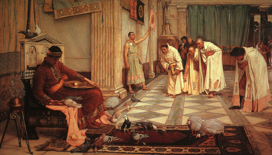 waterhouse_art's tweet image. The favourites of Emperor Honorius #artbots #waterhouse