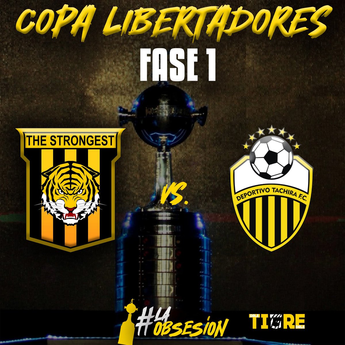 RIVAL DEFINIDO!!!🐯
The Strongest se enfrenta a Deportivo Táchira por la copa libertadores.