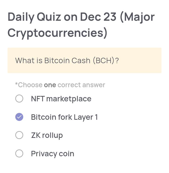 OlaLee2022's tweet photo. @Xenea_io Answer: B 

Bitcoin fork Layer 1 

NESA Quiz Answers

1 D  
2 A 
3 B 
4 D 
5 C 
6 A 
7 C 
8 B 
9 A 
10 D https://t.co/1u9DoLe9CE