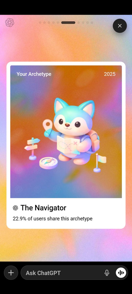 ctgptlb's tweet image. 【速報】OpenAI「Your Year with ChatGPT」を公開！！

2025年のChatGPT利用を振り返る年末機能が登場

・会話テーマや年間利用統計を表示
・Free/Plus/Proユーザー向け
・Memory＆Chat Historyオンが必要
・現在は米英加豪NZで順次展開中
※日本からはVPN必須です

皆さんのもリプで教えてください👀