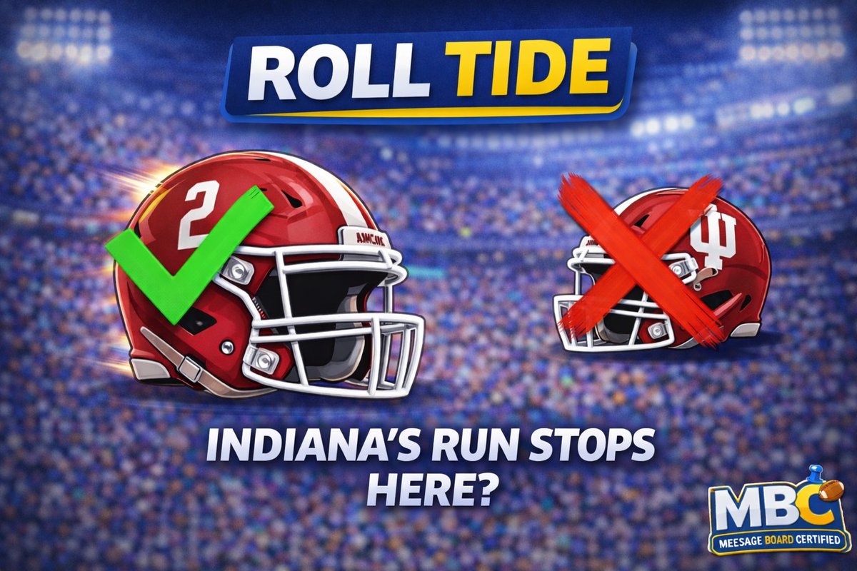 MBCertCFB's tweet image. Roll Tide.
Indiana’s run ends here.

👀👇🔥