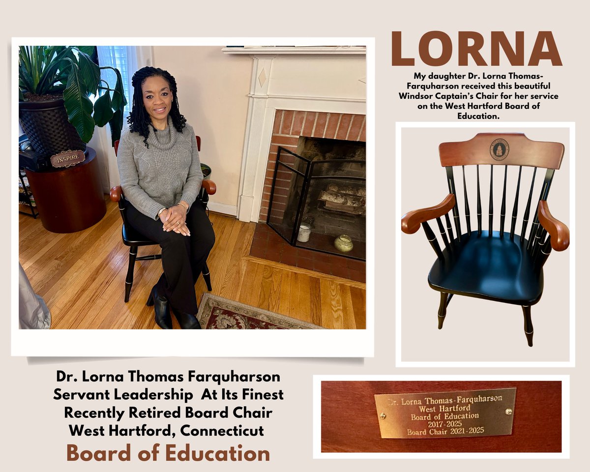 GlobalCarole's tweet image. Proud of my oldest child, Dr. Lorna Thomas-Farquharson, as she retires from 8 years of service on the West Hartford Board of Ed, including 4 impactful years as Board Chair.
Elected in 2017, Lorna led with integrity, thoughtfulness, and  servant leadership
— Carole