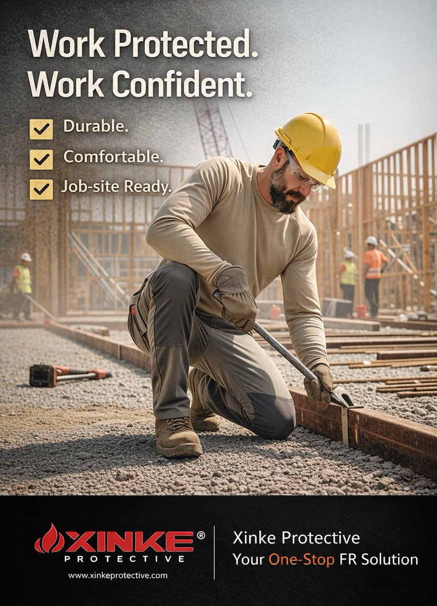 XinxiangXinke's tweet image. On real job sites, protection isn’t optional — it’s essential.

Our workwear is designed for professionals who face demanding environments every day. From long hours on site to tough working conditions, comfort and durability matter just as much as protection.