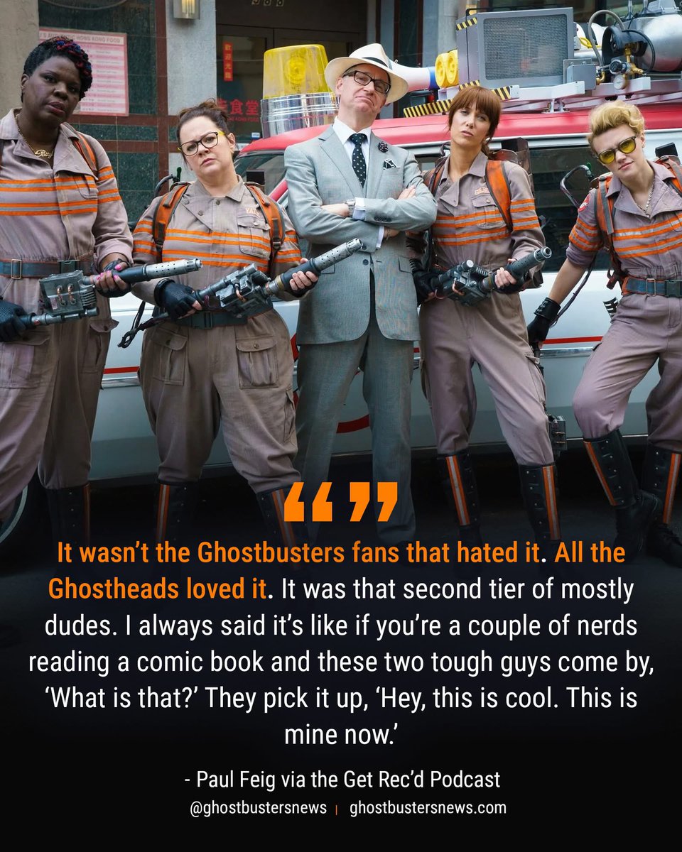 GBNewsdotcom's tweet image. Paul Feig Says Ghostbusters Fans Loved the 2016 Reboot, Believes Backlash Came From Outside the Fandom: ghostbustersnews.com/2025/12/22/pau…