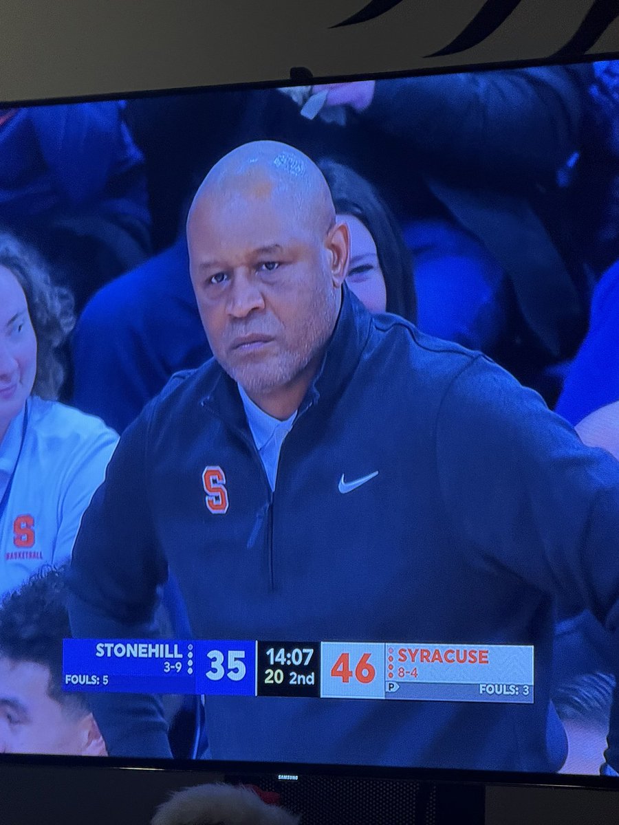 cooper_andrews's tweet image. Adrian Autry’s reaction to Akir Souare’s airballed 3-point attempt: