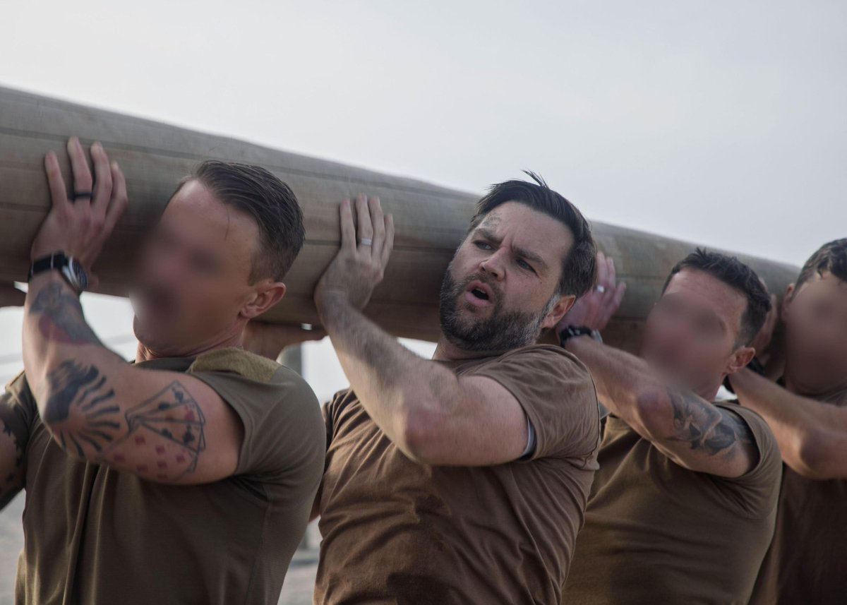 EricLDaugh's tweet photo. 🔥 BREAKING: Photos were just released of JD Vance training with U.S. NAVY SEALS at Naval Amphibious Base Coronado

BAD*SS! That's 48 🇺🇸 https://t.co/2eCmzQ0ibR