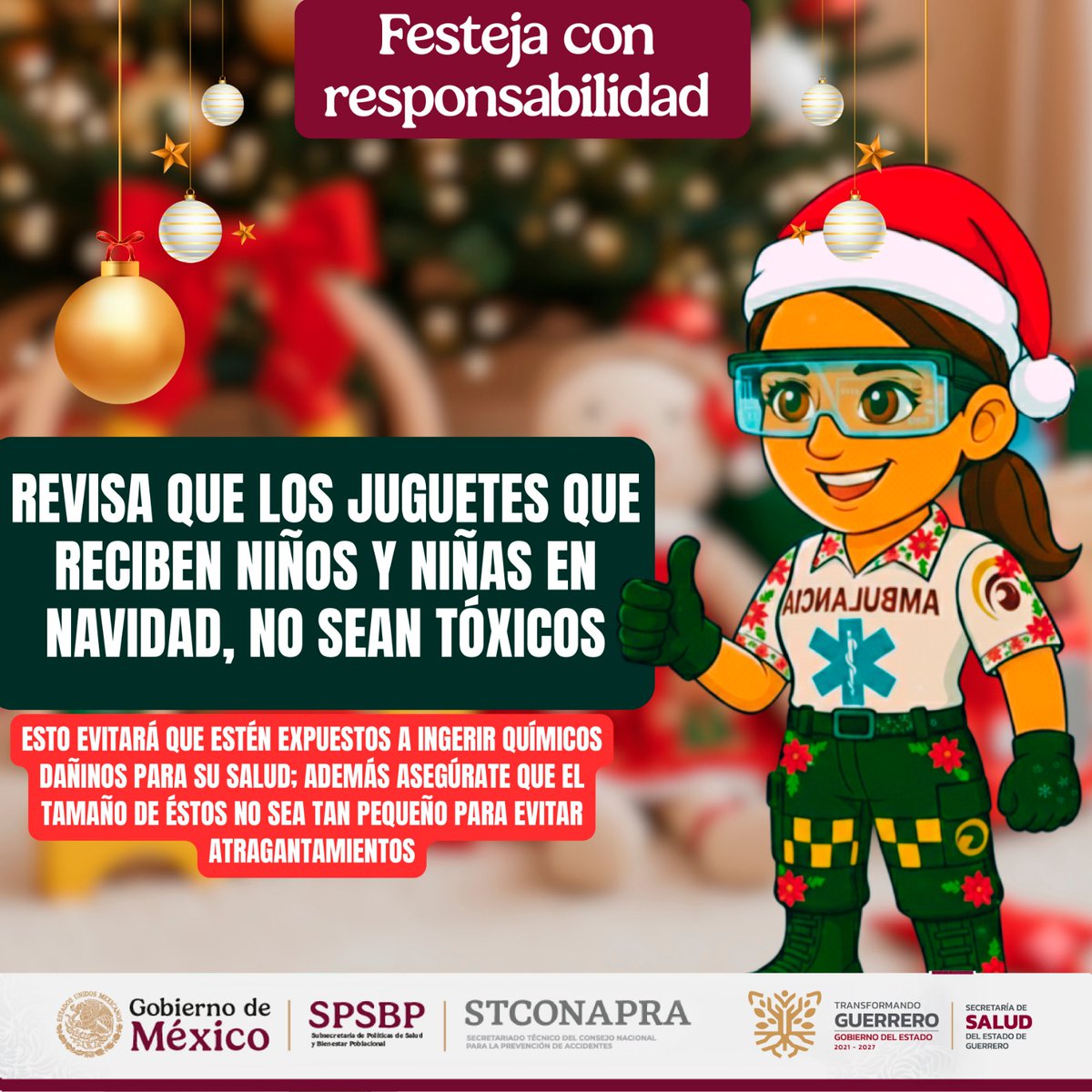 SSaludGro's tweet image. Verifica que los juguetes sean seguros y adecuados para la edad. Protejamos la salud infantil. 🧸
#JuguetesSeguros #FestejaConResponsabilidad