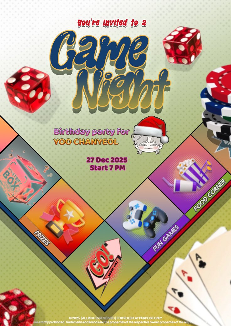 txtdariyuurei's tweet image. ㅤ
▌ ⸺  ⸌  GAME NIGHT.
                  sat. 12/27 19:00 start!!
moderator by. @txtdariyuurei

                     #slaYCYday  ᥫ᭡.ִֶָ𓂃
ㅤ