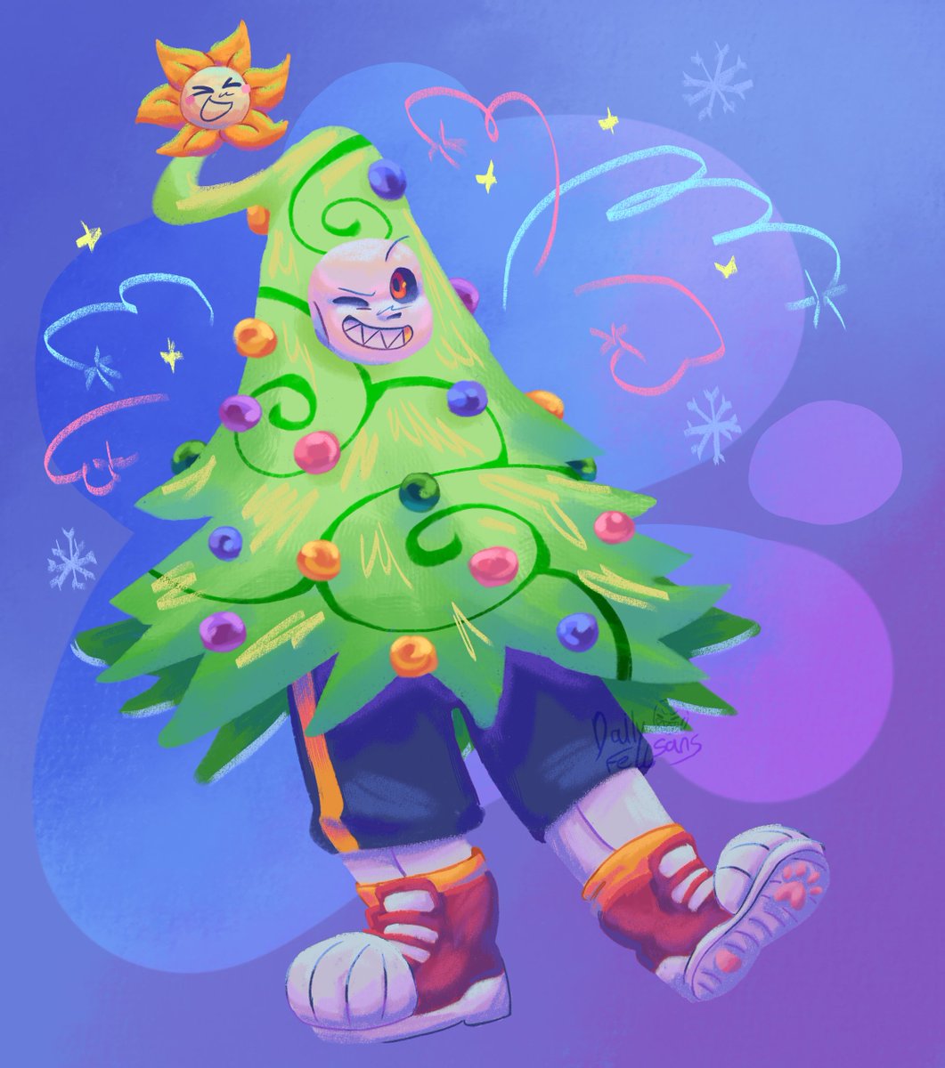 dailyfellysansy's tweet image. ★ day 124.
All i want for christmas is tree Felly!!🎄
#fellsans #underfellsans
