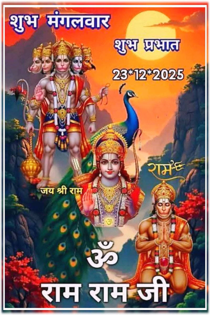 🙏🙏🚩शुभ मंगलवार🙏🙏🚩
🙏🙏🚩जय श्री राम 🙏🙏🚩
🙏🙏🚩जय हनुमान 🙏🙏🚩
जय हनुमान ज्ञान गुण सागर
जय कपिस तिहूं लोक उजागर
🙏🚩🌹🙏🚩🌹🙏🚩🌹