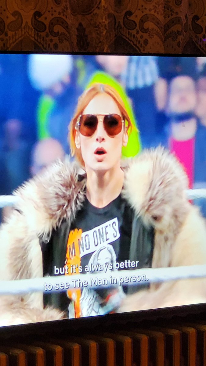 RingRants's tweet photo. #BeckyLynch looks like Cruella de Vil in that coat!!! Lol #RAW https://t.co/LYfUijSMi7
