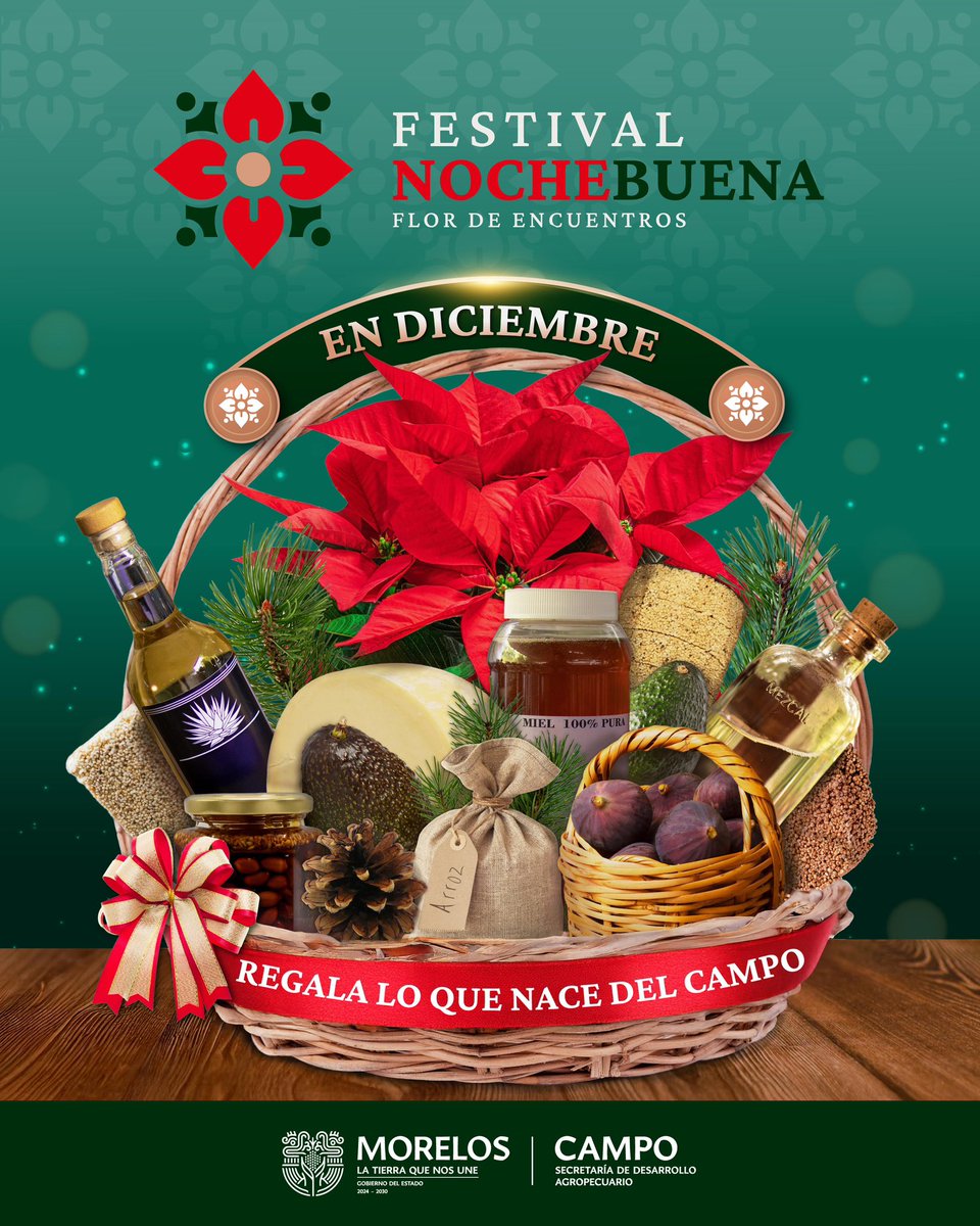 En Morelos, diciembre se vive con identidad y tradición. Disfrutemos la alegría de estas fechas para reencontrarnos en nuestras plazas, celebrando lo que nace del campo y nos une como comunidad.

¡Vivamos juntas y juntos una Navidad llena de cultura, orgullo y esperanza!