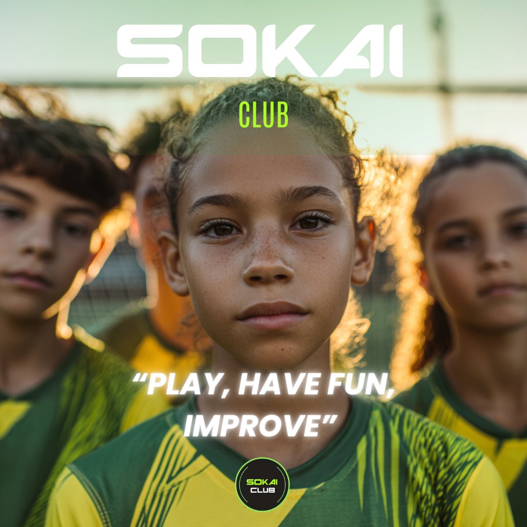 “PLAY, HAVE FUN, IMPROVE” ⚽️⚡️

Play fuels learning, builds self-confidence, and drives everyday progress ✅

With SOKAI 🏟️, every session, every move, every dribble becomes a moment of joy: new skills, new game situations, and memories that last.

Repetition makes the