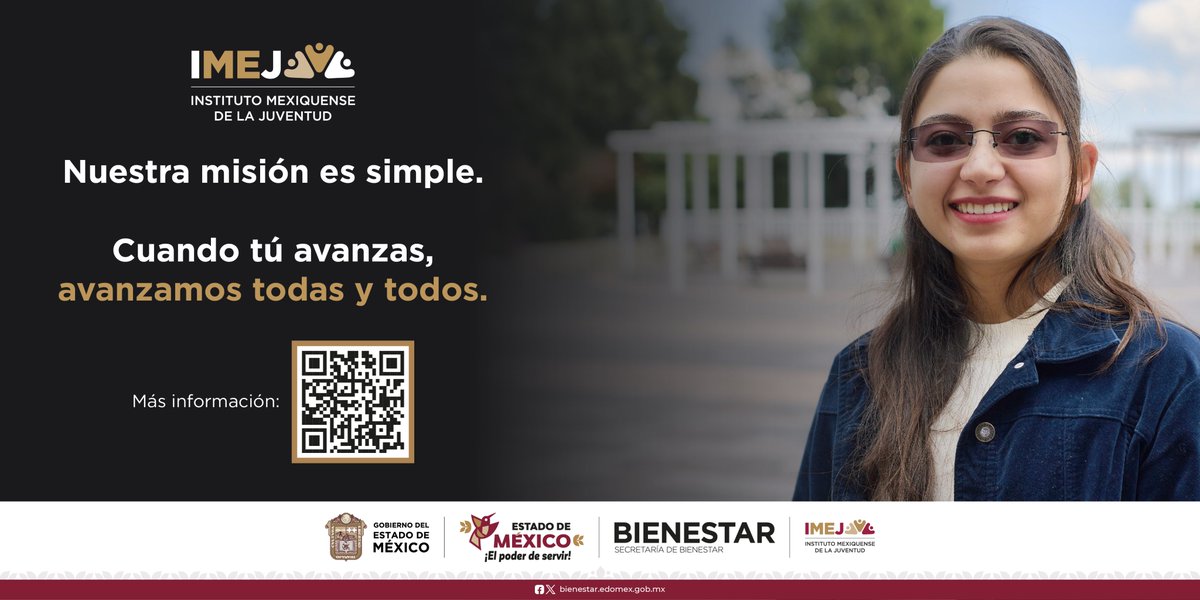Nuestra misión es simple: cuando tú avanzas, avanzamos todas y todos

imej.edomex.gob.mx

#ElPoderDeServir
#LaGeneraciónDeLaTransformación
