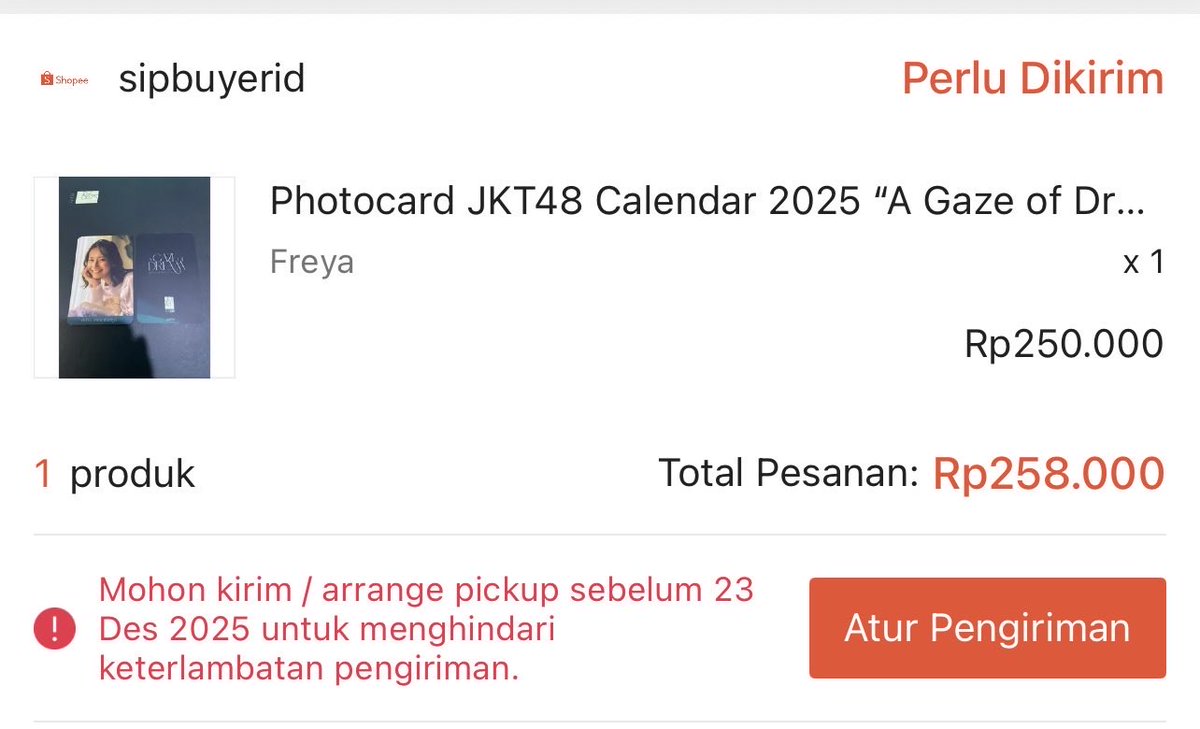 efek Freya jadi Kapten JKT48, Photocard Calender 2025 langsung laku. Dan yg beli ternyata international, bukan dari Indonesia! 🥹😭