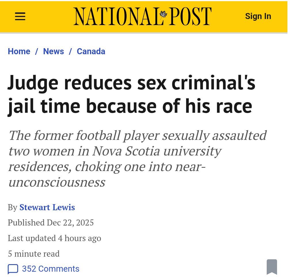 vincentneilho's tweet image. ABSOLUTELY OUTRAGEOUS!

The Liberal DEI justice system handed a discounted sentence to a rapist because of his skin colour. 

Liberals fund and created these policies.

And victims are the ones paying the price.